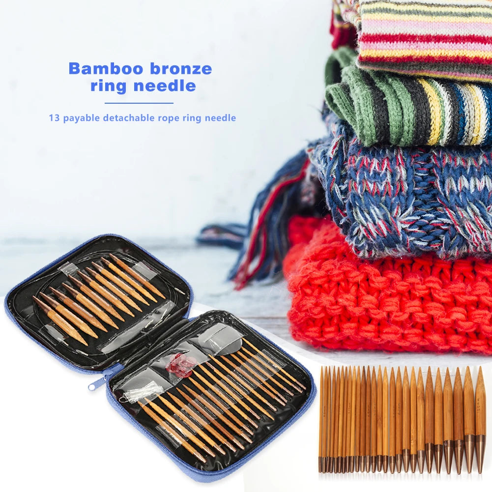 Bamboo Interchangeable Knitting Needle Set