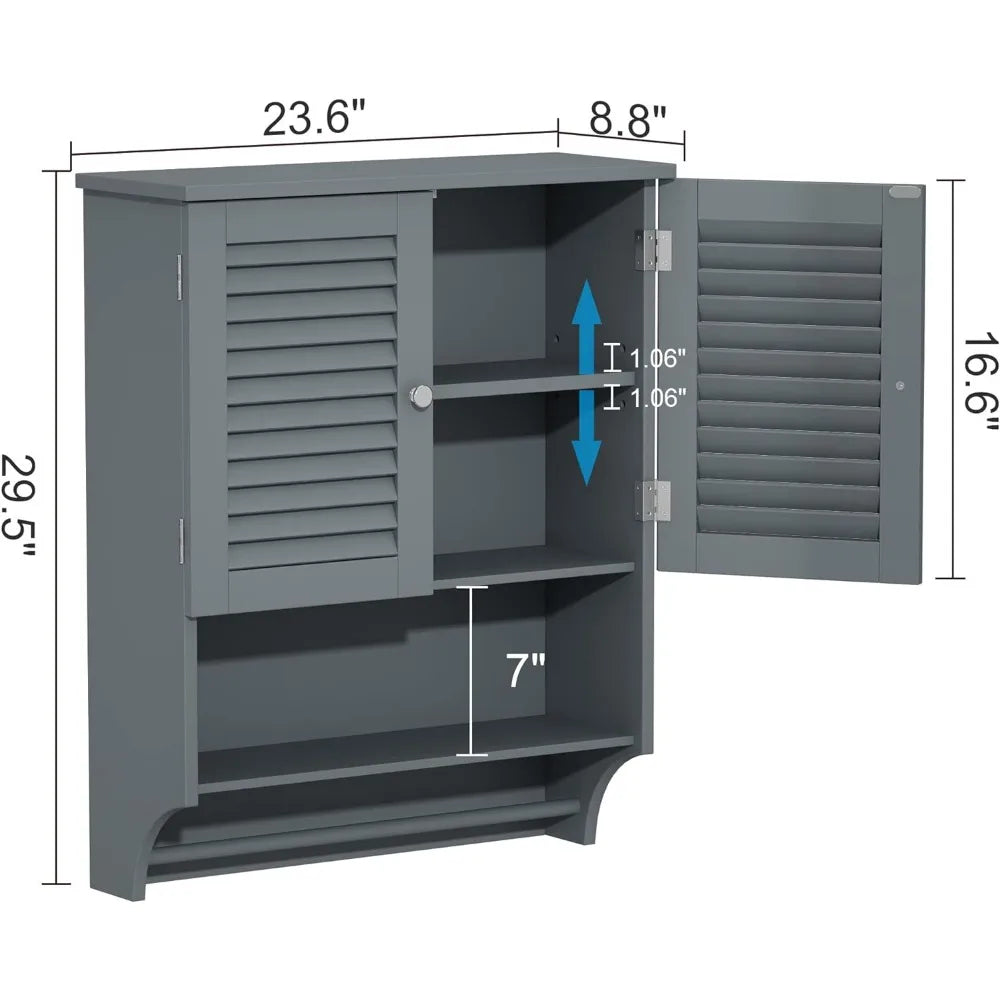 Shelf Storage 2 Door Space Saver Cabinet With Organizer - Cuddle Cloud Emporium