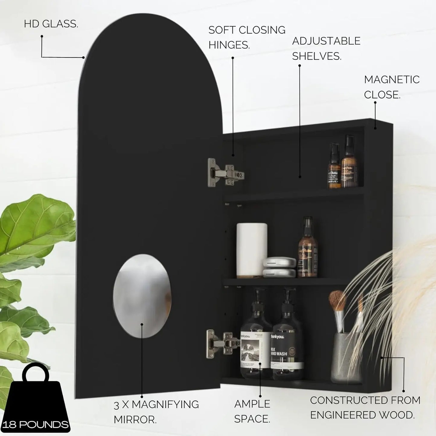 Medicine Cabinet Surface Mount or Recessed Medicine Cabinet With Mirror - Cuddle Cloud Emporium