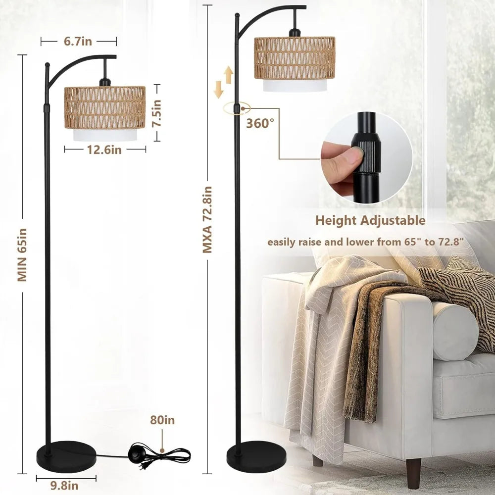 Arc Floor Lamp w/ 3 Color Temps, Remote & Dimmable Bulb - Cuddle Cloud Emporium