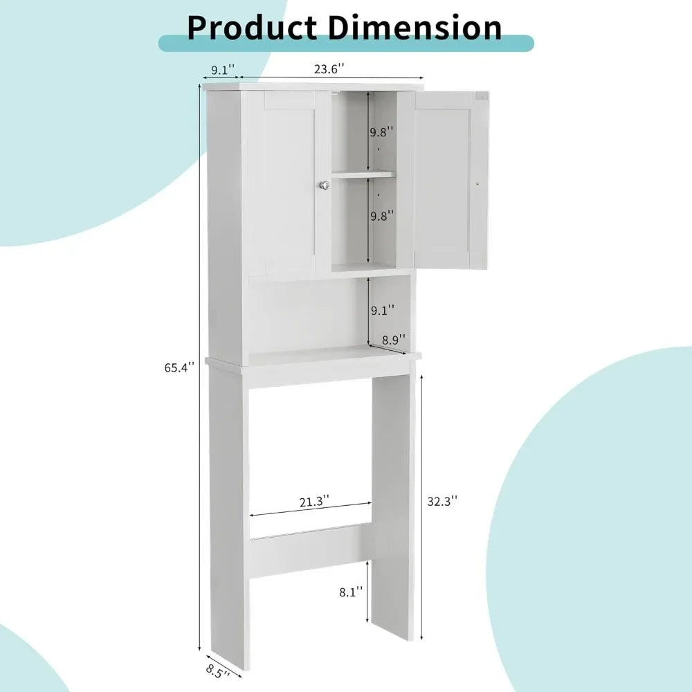 Over The Toilet Storage Cabinet Bathroom Shelf Organizer - Cuddle Cloud Emporium