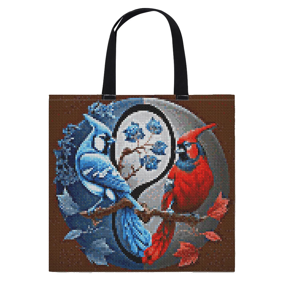 Canvas Bag Bullfinch Cross Stitch Kit for Beginners - Cuddle Cloud Emporium