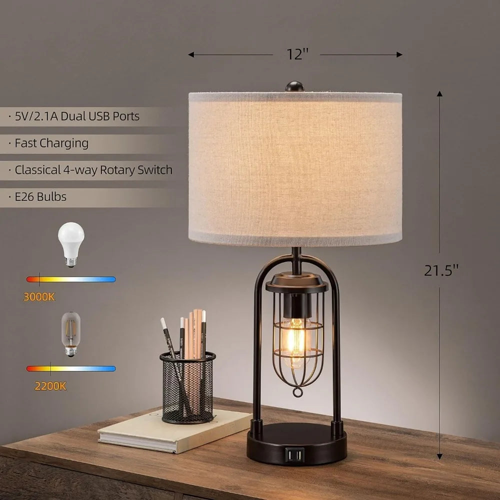 Table Lamps with USB Ports and Night Lights - Cuddle Cloud Emporium