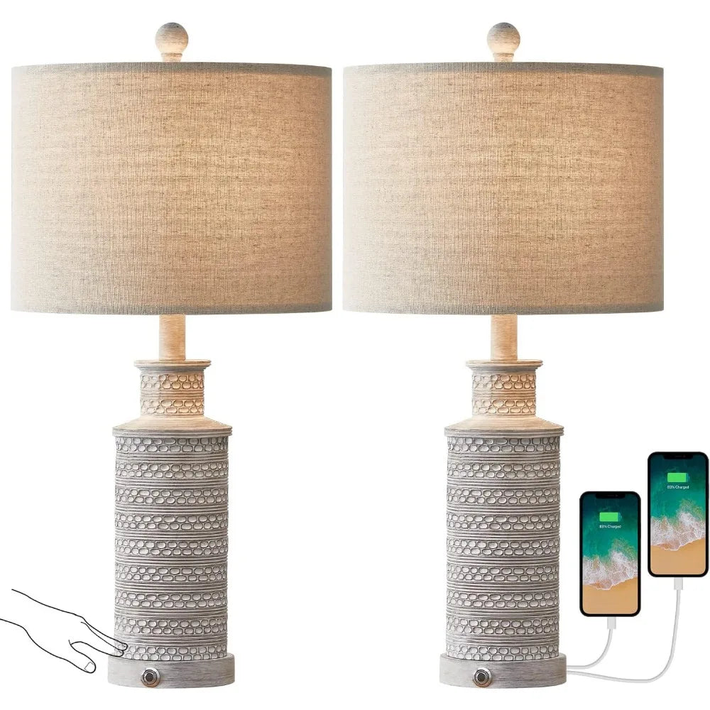 3 Way Dimmable Lamp Dual USB Charging Ports - Cuddle Cloud Emporium