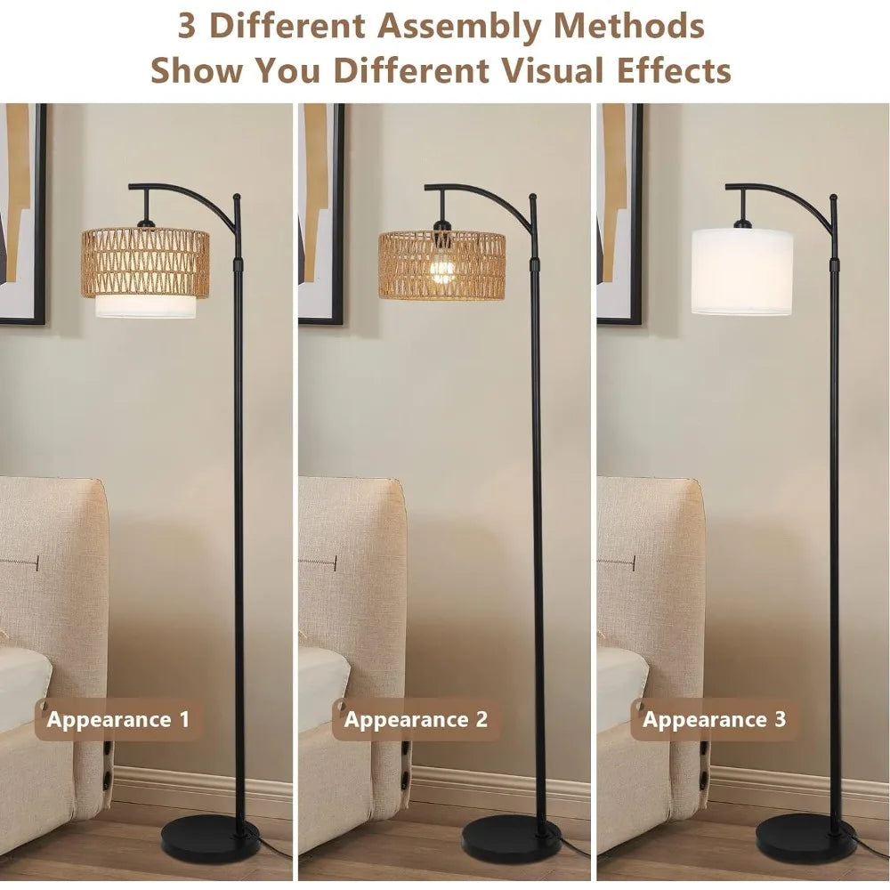 Arc Floor Lamp w/ 3 Color Temps, Remote & Dimmable Bulb - Cuddle Cloud Emporium