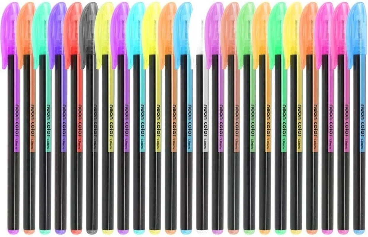 48 Color Gel Ink Glitter Pens Fine Tip - Cuddle Cloud Emporium