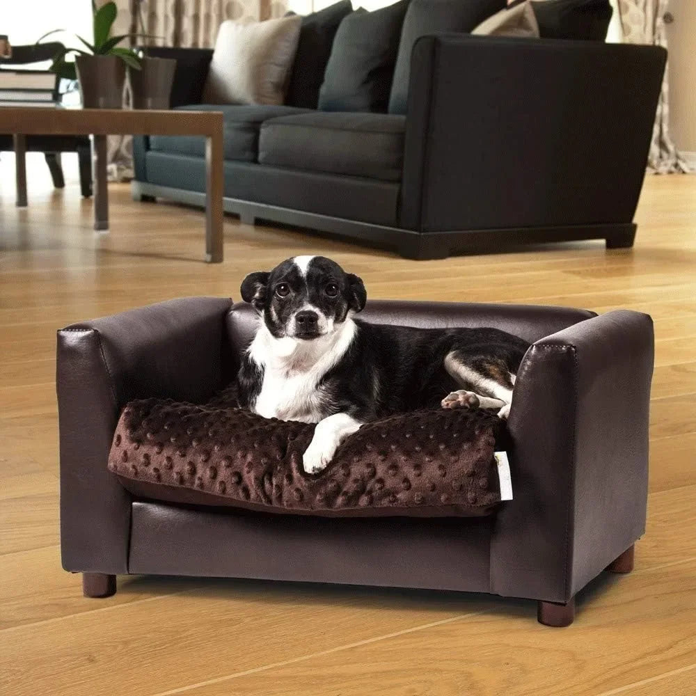 Pet Bed Sofa Chocolate Small - Cuddle Cloud Emporium