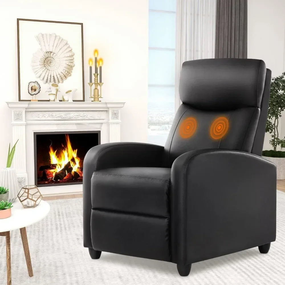 Massage Recliner Chair Adjustable with Padded Seat Backrest - Cuddle Cloud Emporium