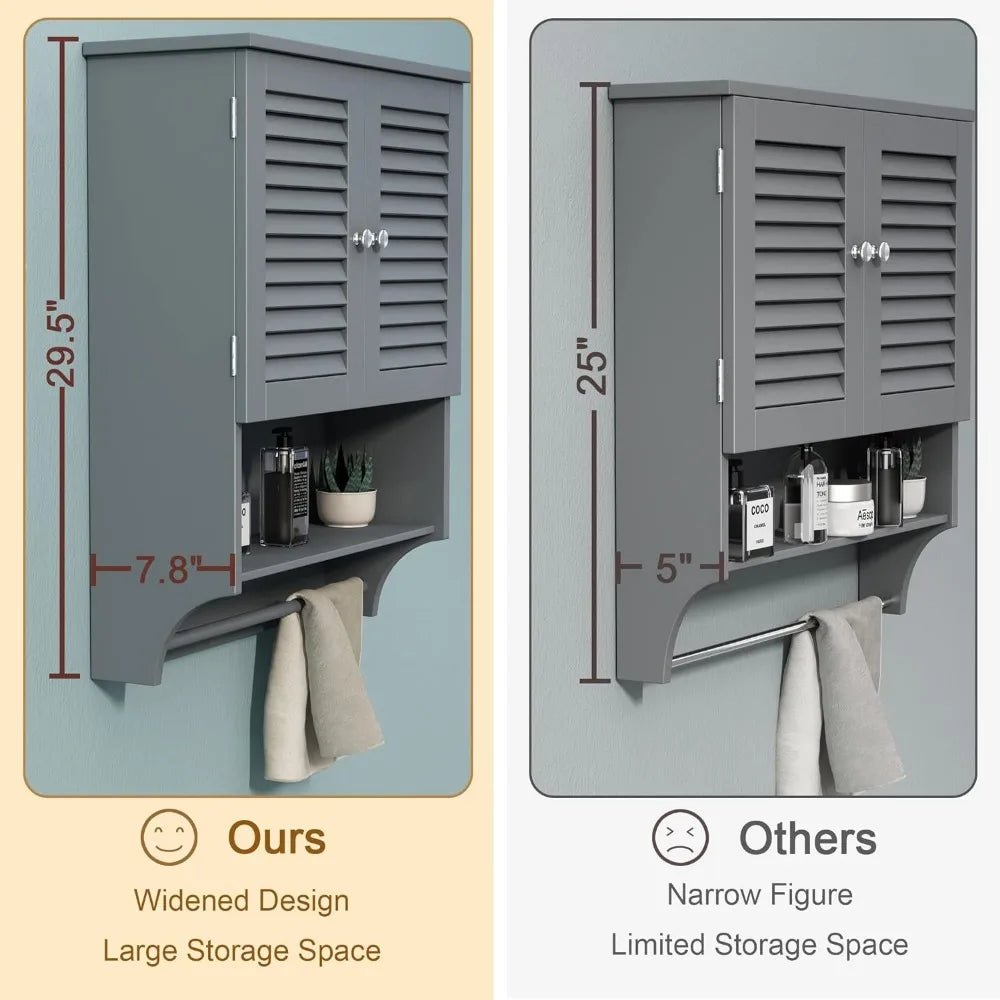 Shelf Storage 2 Door Space Saver Cabinet With Organizer - Cuddle Cloud Emporium