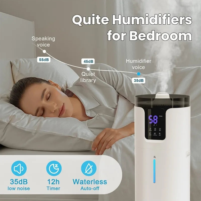 Quiet Large Humidifier, Whole House, Cool Mist - Cuddle Cloud Emporium