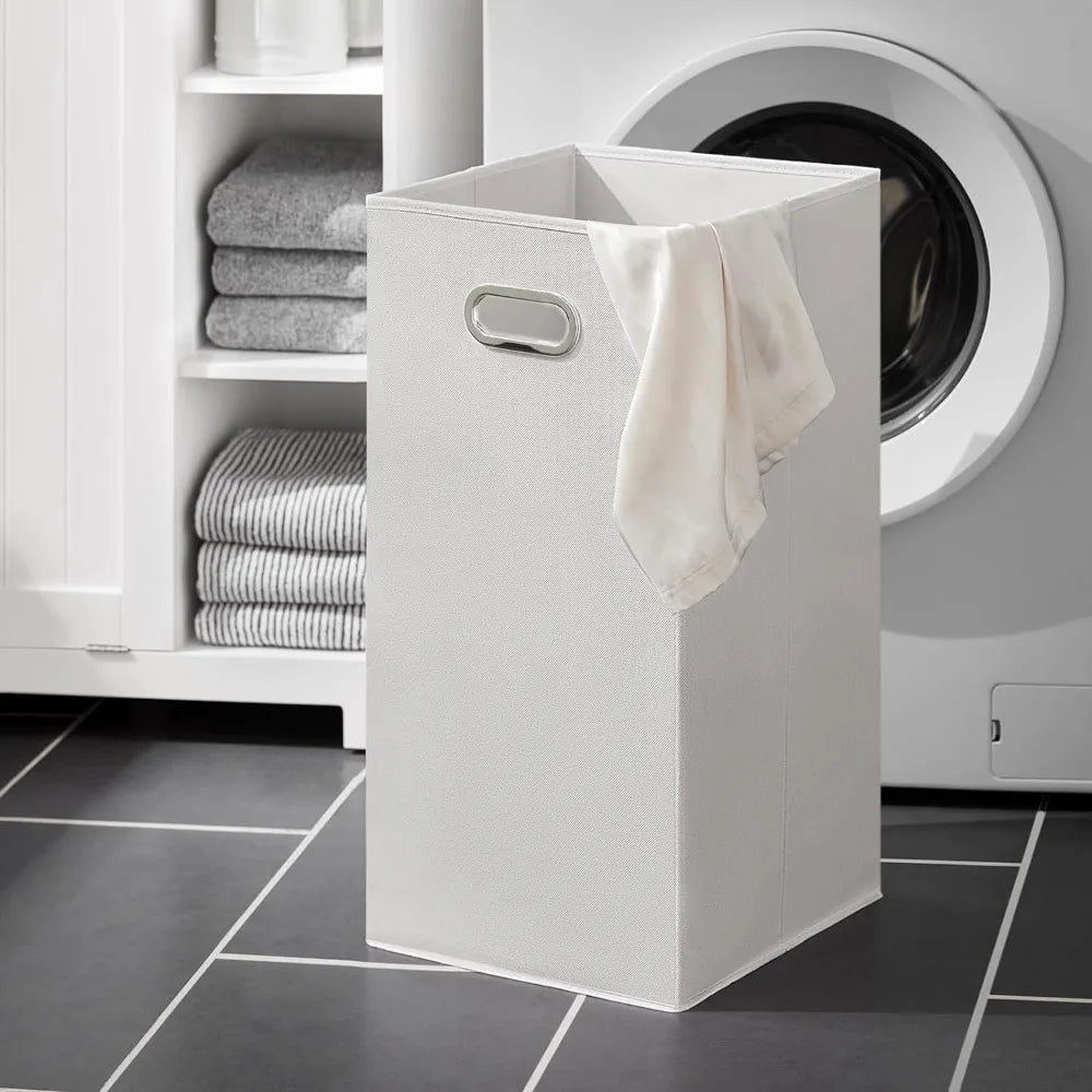 Bathroom Laundry Cabinet, Tilt-Out Laundry Hamper, 3 Shelves - Cuddle Cloud Emporium